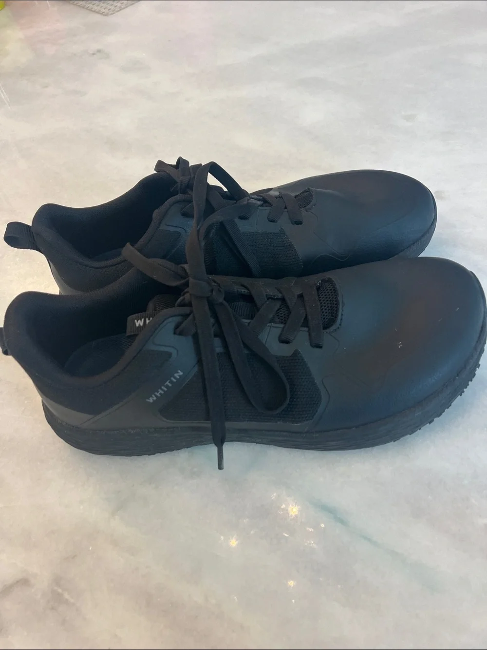 WHITIN Men's Food Service Zero Drop Black Athletic Slip-Resistant Sneakers Sz 11
